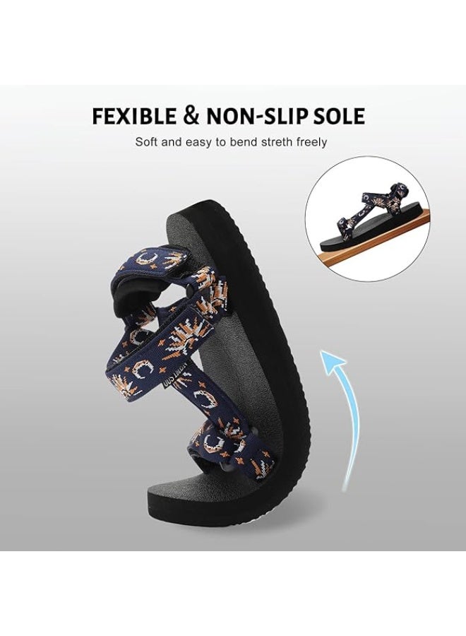 Women's Flat Sandals Hiking Sandals with Arch Support Yoga Mat Insole Outdoor Light Weight Casual Sport Sandal - Image 5