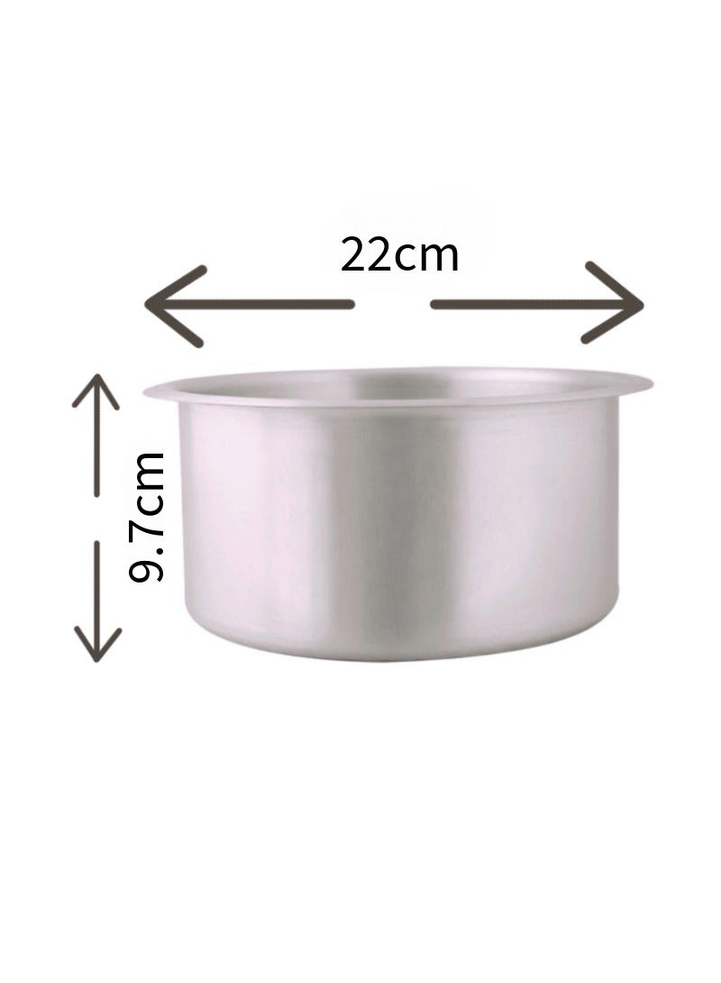 ايدا قدر طهي سميك من الألومنيوم مع غطاء فضي 13 - Image 3