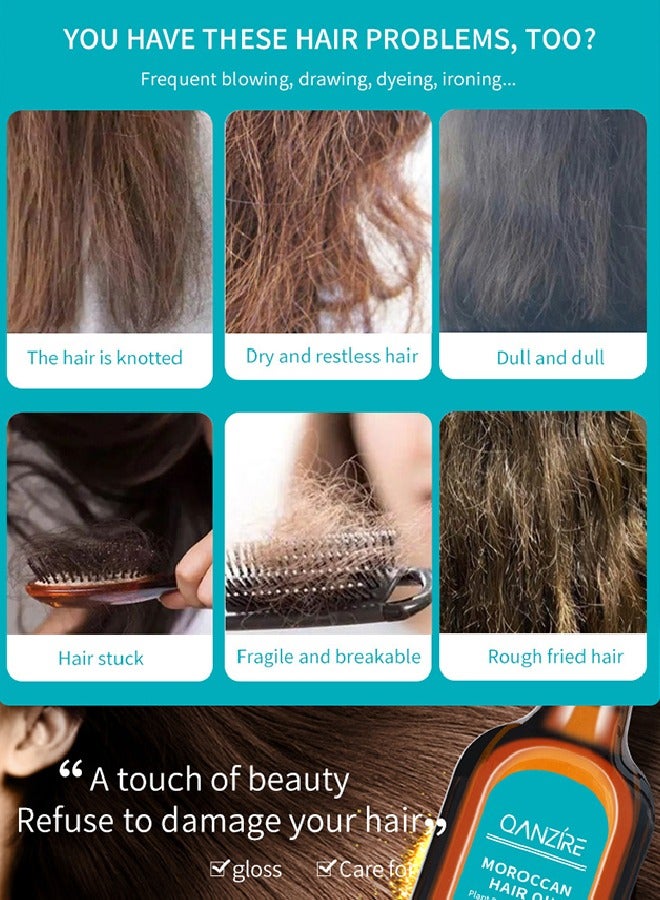 EELHOE Moroccan hair oil 100ml-Jojoba Seed oil Argan Thore Oil Rosemary Leaf Oil Nourish Hair and Repair Frizzy Split Damaged Hair - Image 5