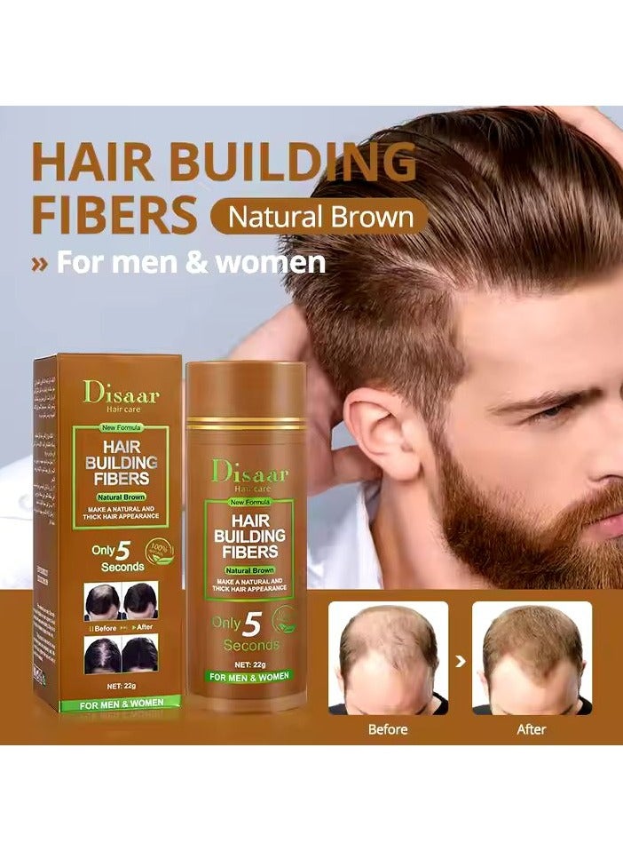 ديسار مسحوق ألياف بناء الشعر للرجال والنساء باللون بني طبيعي 22 جرام - Image 2