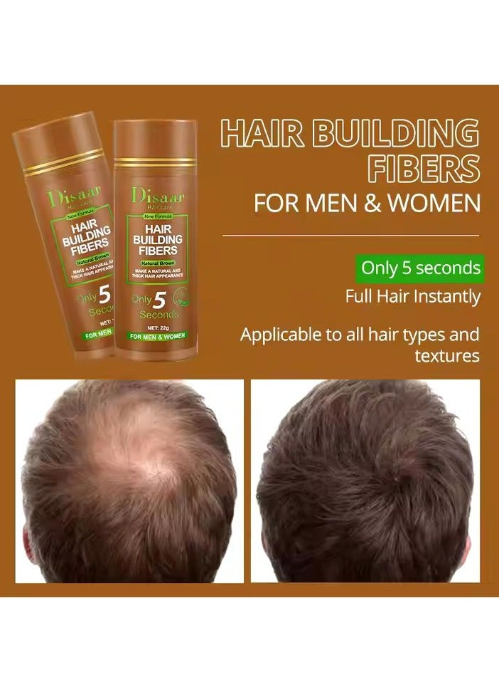 ديسار مسحوق ألياف بناء الشعر للرجال والنساء باللون بني طبيعي 22 جرام - Image 4