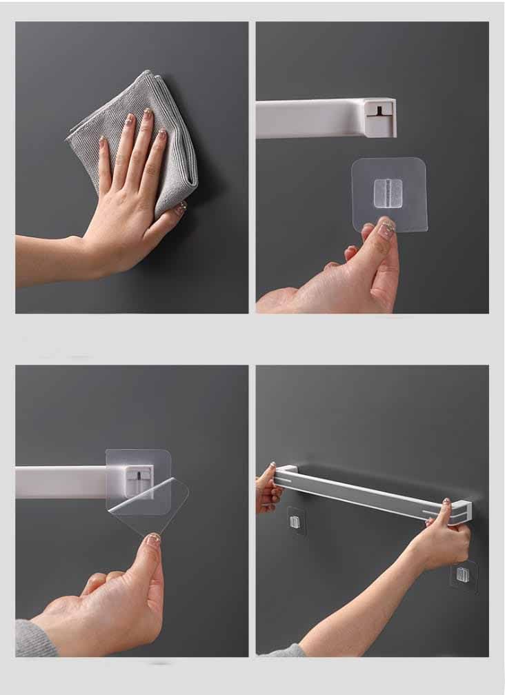 TGOPIT Shoes Slipper Rack Shoe Storage Organizer for Bedroom Holder Hanging Shoe Organizer 1 Pack Space Saving WallMounted Shoe Rack Also for Hanging Towels NoDrill InstallationGrey - Image 4