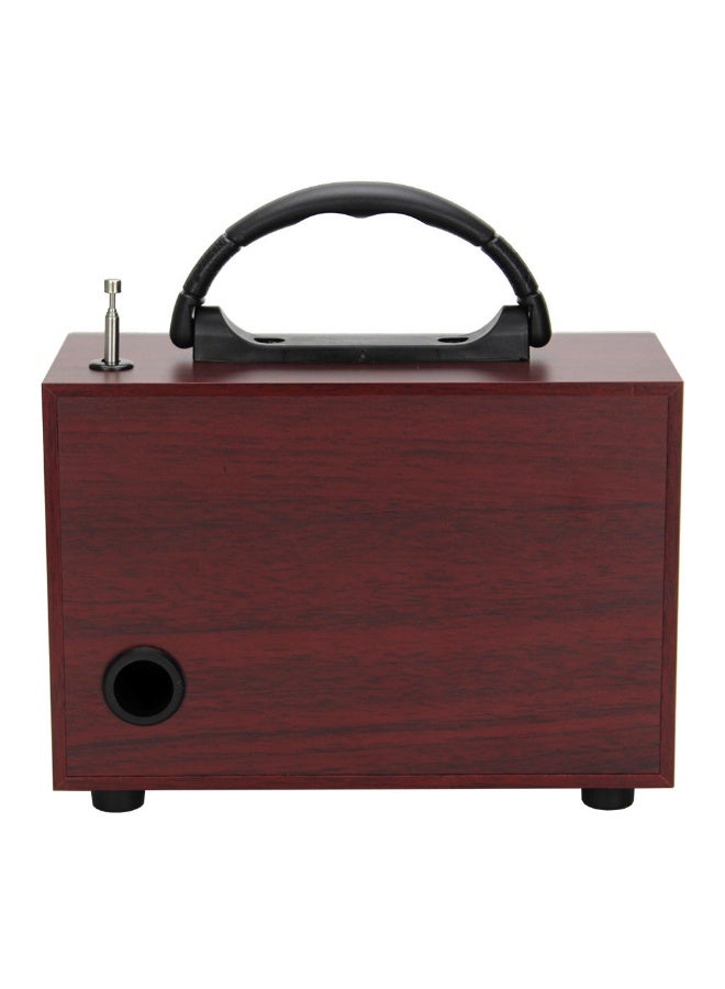 Retro Full Band Radio Portable Bluetooth Speaker Wireless MP3 Player With USB TF Card Slots Gold & Wood - Image 4
