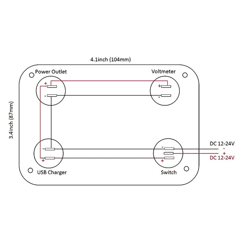 Wivplex 12V 4 In 1 Car Charger with Dual USB and Voltmeter - Image 2