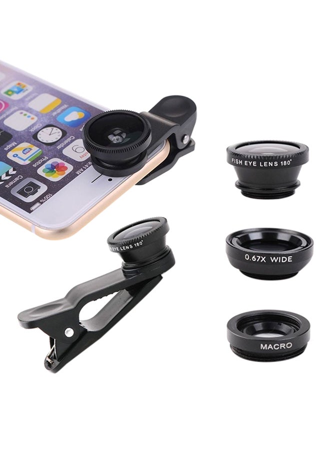 Loquat 3-In-1 Mobile Camera Lens Set Black 