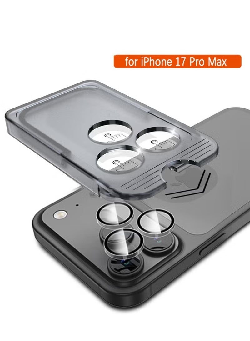 واقي عدسة الكاميرا لجهاز iPhone 17 Pro Max [مناسب للحافظة] - أسود - Image 1