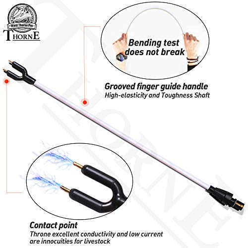 West Thorne Pro Cattle Prod, Waterproof Livestock Prod Stick with LED Light, Livestock Prod for Livestock Management(25.9in) - Image 4