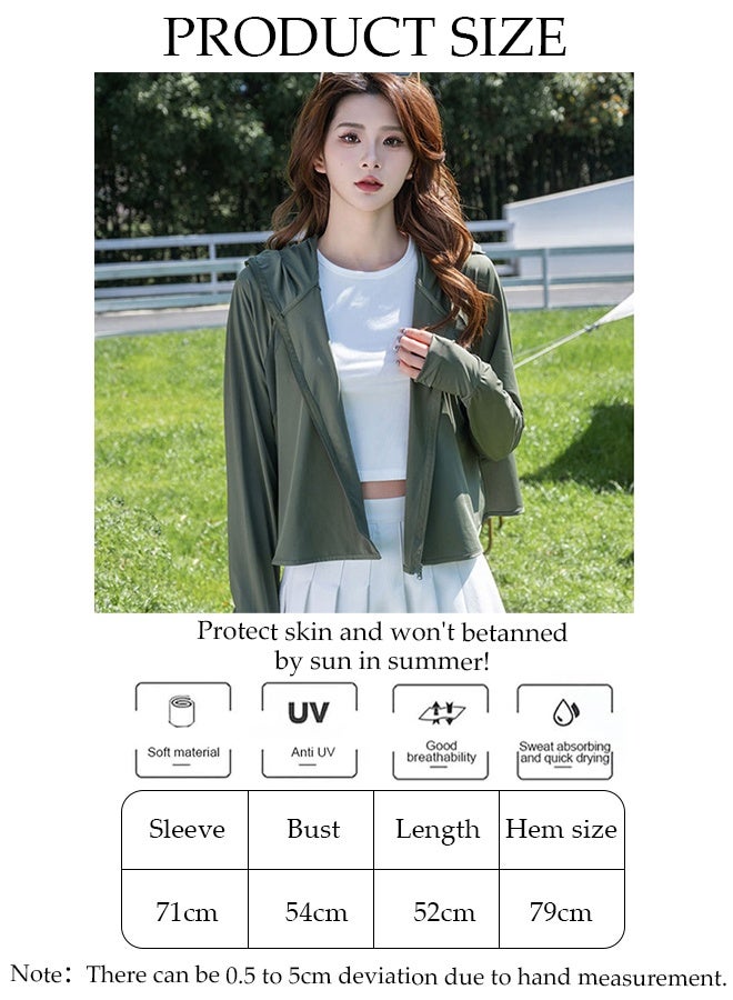 DUNISO Lightweight Sun Protection Clothing For Women, UPF 50+ Long Sleeve Sun Protection Hoodie Shirt, Long Sleeve Ice Silk Hoodie Shirts for Outdoor Climbing Hiking  - Image 5