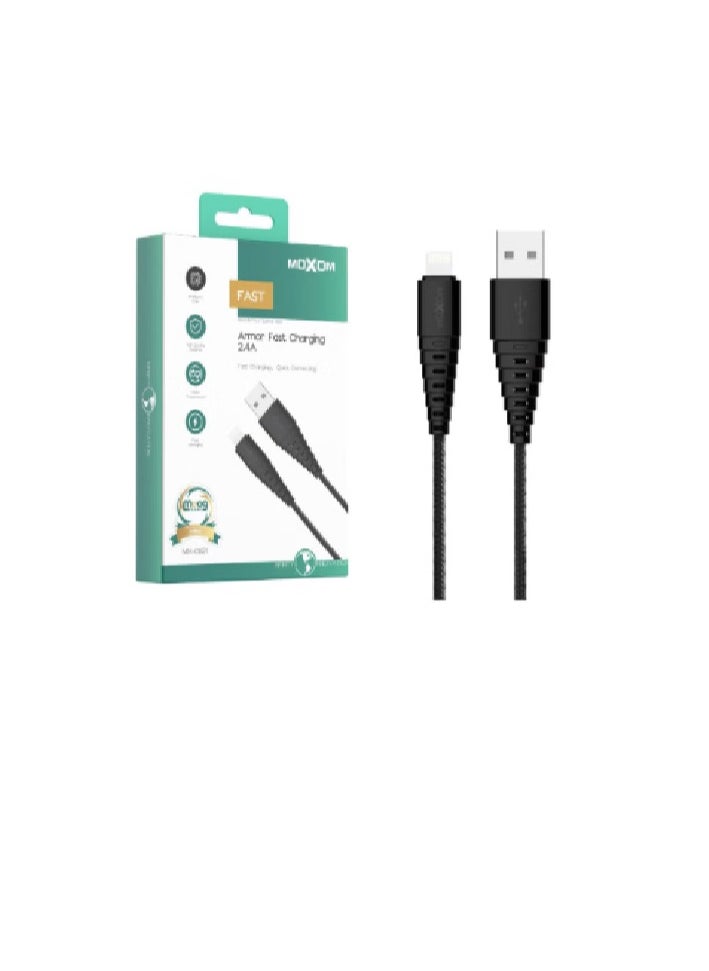 MOXOM CB21 V8 Amor Fast Charging Cable - Type C in Black is an essential accessory for your charging needs. 