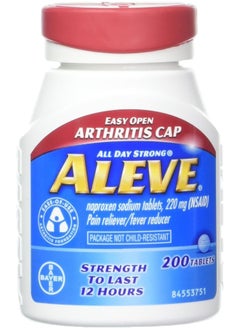 ALEVE Aleve Tablets with Easy Open Arthritis Cap, Naproxen Sodium, 220mg (NSAID) Pain Reliever/Fever Reducer  - Image 1