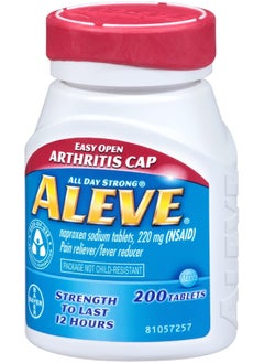 ALEVE Aleve Tablets with Easy Open Arthritis Cap, Naproxen Sodium, 220mg (NSAID) Pain Reliever/Fever Reducer  - Image 3