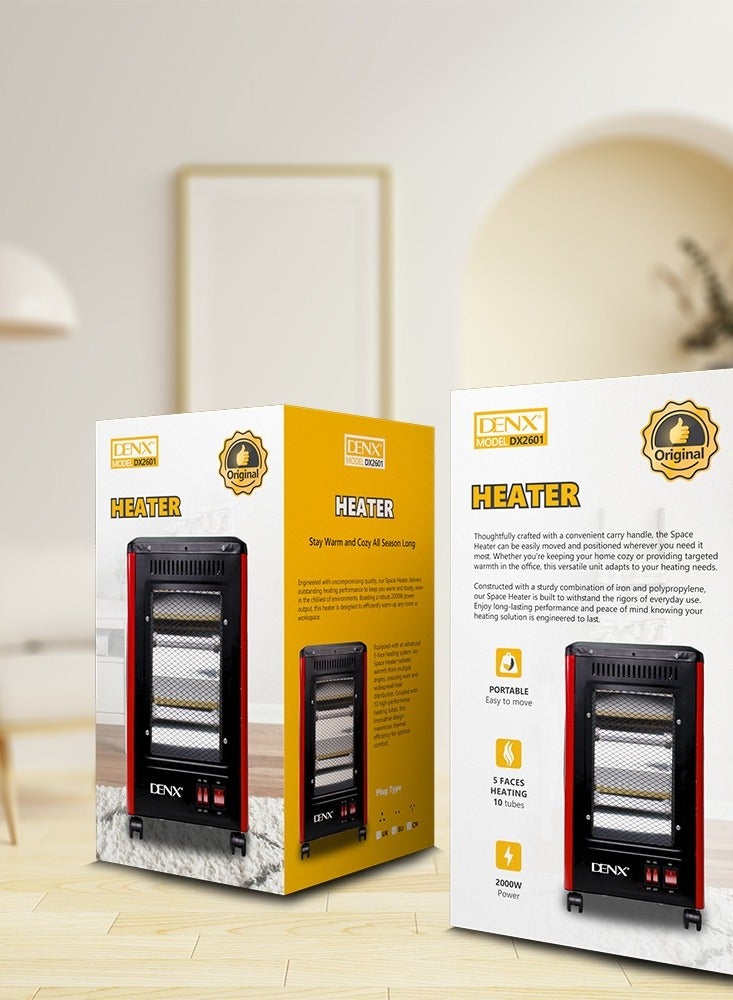 دينكس دفاية و مدفأة دينكس الكهربائية 2000 واط، 5 اتجاهات تدفئة وإغلاق تلقائي - Image 2