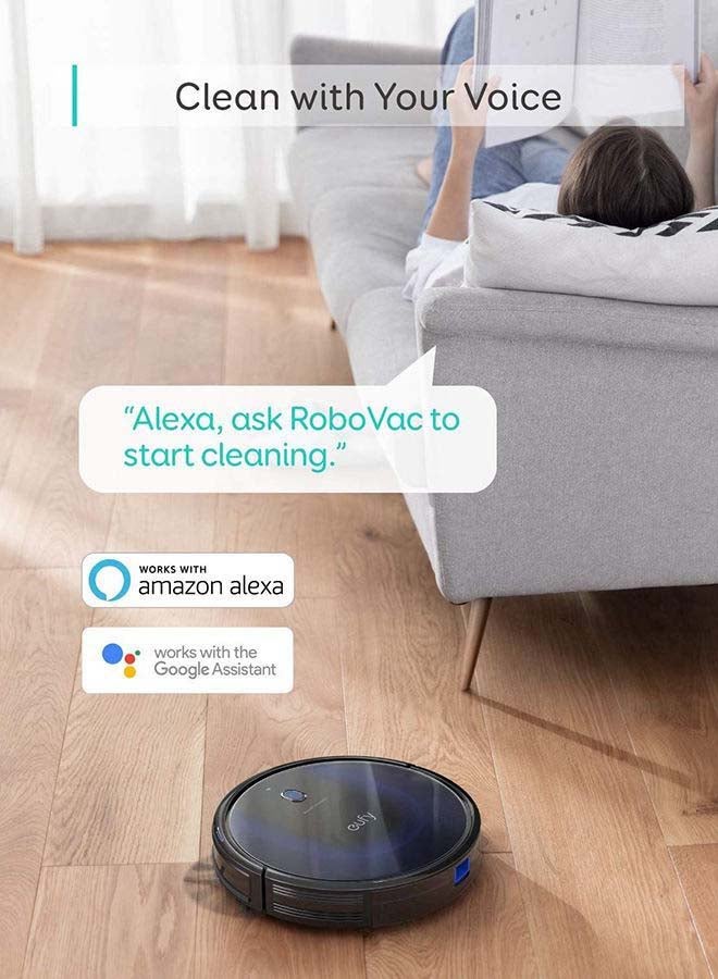 eufy [BoostIQ] RoboVac 15C MAX, Wi-Fi Connected Robot Vacuum Cleaner, Super-Thin, 2000Pa Suction, Quiet, Self-Charging Robotic Vacuum Cleaner, Cleans Hard Floors to Medium-Pile Carpets 0.6 L 40 W T2128211 Black - Image 3
