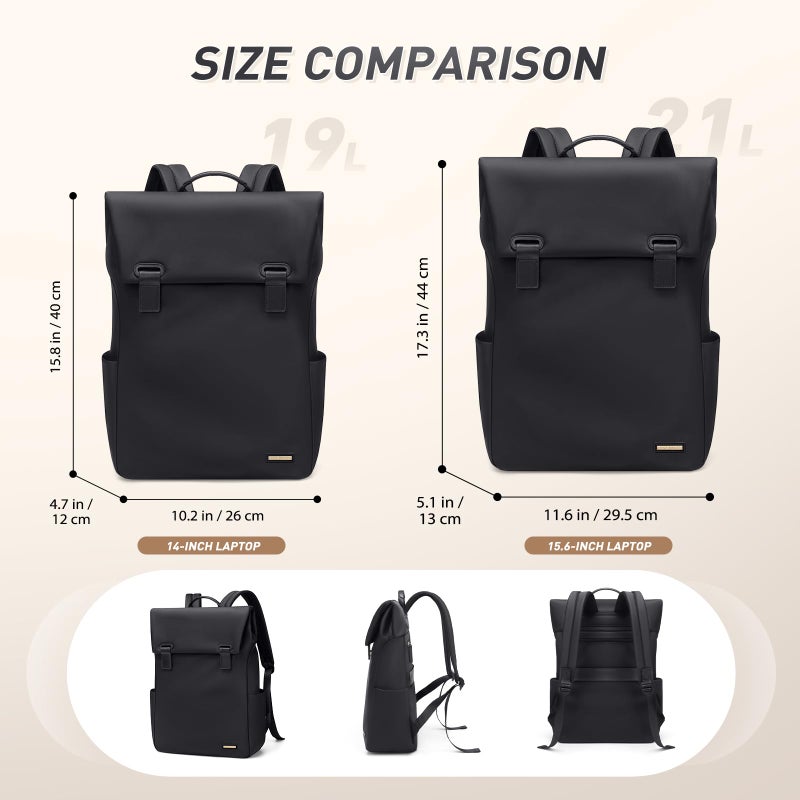 GOLF QUALITY Women Laptop Backpack Computer Backpacks Carry On Waterproof backpack Fits 14Inch Notebook Travel Commute College (Black) - Image 3