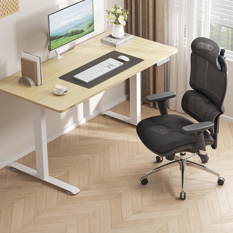 SIHOO M56B Ergonomic Office Chair, High Back Desk, Lumbar Support, Swivel Computer Task Chair with Adjustable Headrest, Tilt Function,Black - Image 2