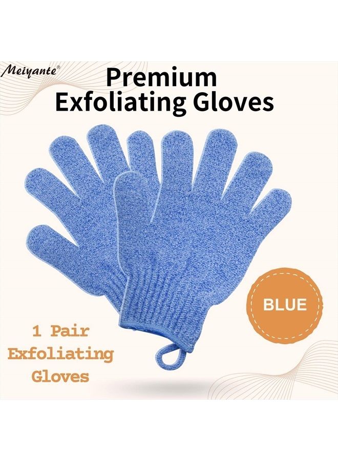 Meiyante Exfoliating Glove - Body Scrub for Smooth and Soft Skin - Body Exfoliator for Ingrown Hair Dead Skin Remover and Itchy and Flaky Skin - Scrubber Shower Accessories 1 Pair Glove Mens Stocking Stuffer  - Image 2