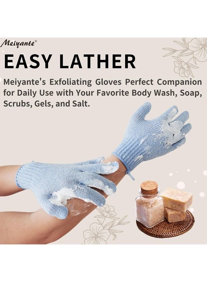Meiyante Exfoliating Glove - Body Scrub for Smooth and Soft Skin - Body Exfoliator for Ingrown Hair Dead Skin Remover and Itchy and Flaky Skin - Scrubber Shower Accessories 1 Pair Glove Mens Stocking Stuffer  - Image 3
