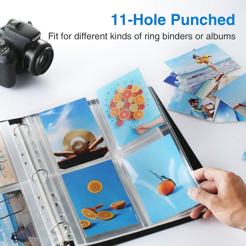 Sooez 30 Pack Heavy Duty Photo Sleeves for 3 Ring Binder (240 Pictures), 3.5x5 Plastic Album Refill Pages, Clear Archival Sleeves, Binder Pages - Image 3