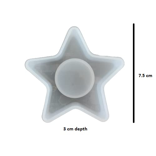 ARTOOL Star Tea Light Mould Resin Art Mold Star Shape Tea Light Mold Decorative DIY Tealight Candles Holder Set of 1