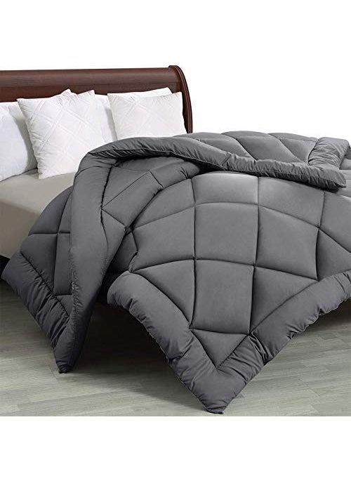 Jaipur Linen Jaipur Linen Comforter Double Bed 500 GSM Soft Microfibre for Heavy Winter AC BlanketDuvetDoharQuilt for All Weather Breathable for Double BedGrey 