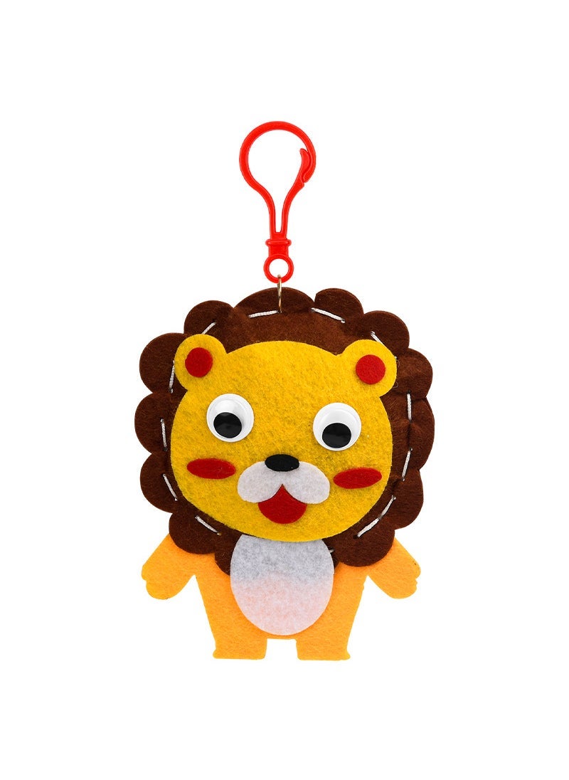 Kids DIY Felt Craft Kit Cartoon Animal Pendant Lion
