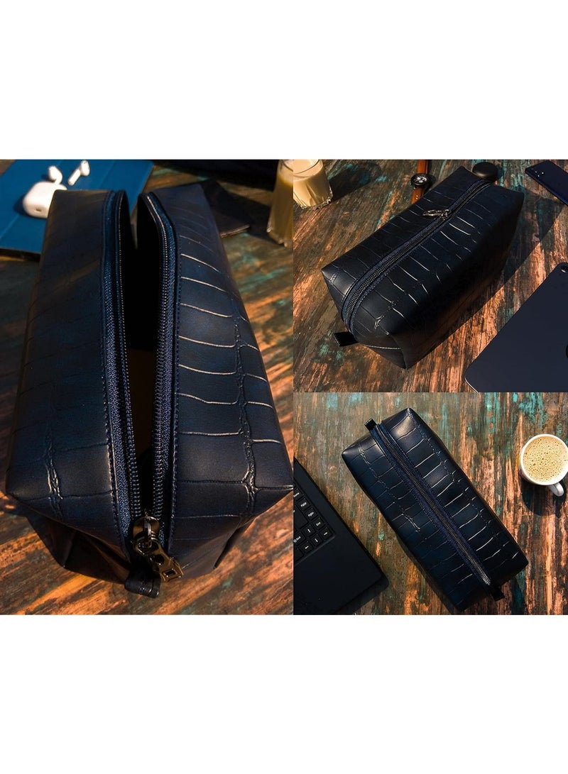 RUBAB MEN Toiletries Kit Bag & Travel Pouch for Men & Women | Alligator Touch Lightweight Premium Vegan Leather Spacious Tech or Cosmetic Case & Shaving Bag - Image 3