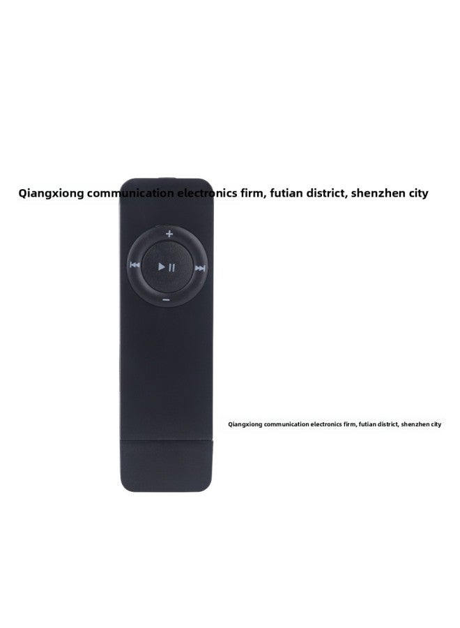 Mini Portable Mp3 Player Candy Shaped Single Machine Supports Up To 64gb Card High Capacity Digital Music Player-Body Color:Black 【no External Function】】-Memory Capacity:Machine 16G Card Lanyard Packing Box - Image 1