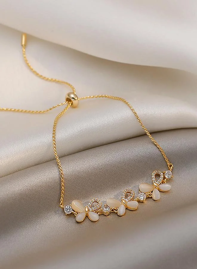 تايك تو Take Two Embellished Butterfly Bracelet