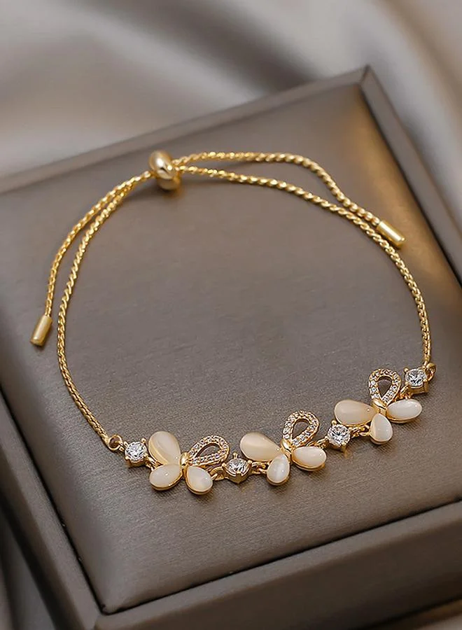 تايك تو Take Two Embellished Butterfly Bracelet