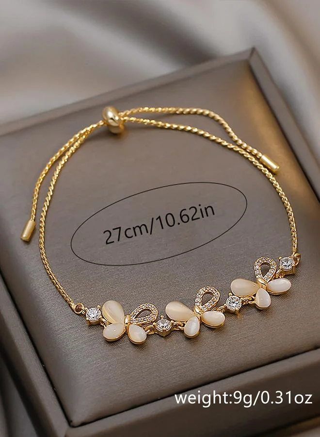 تايك تو Take Two Embellished Butterfly Bracelet