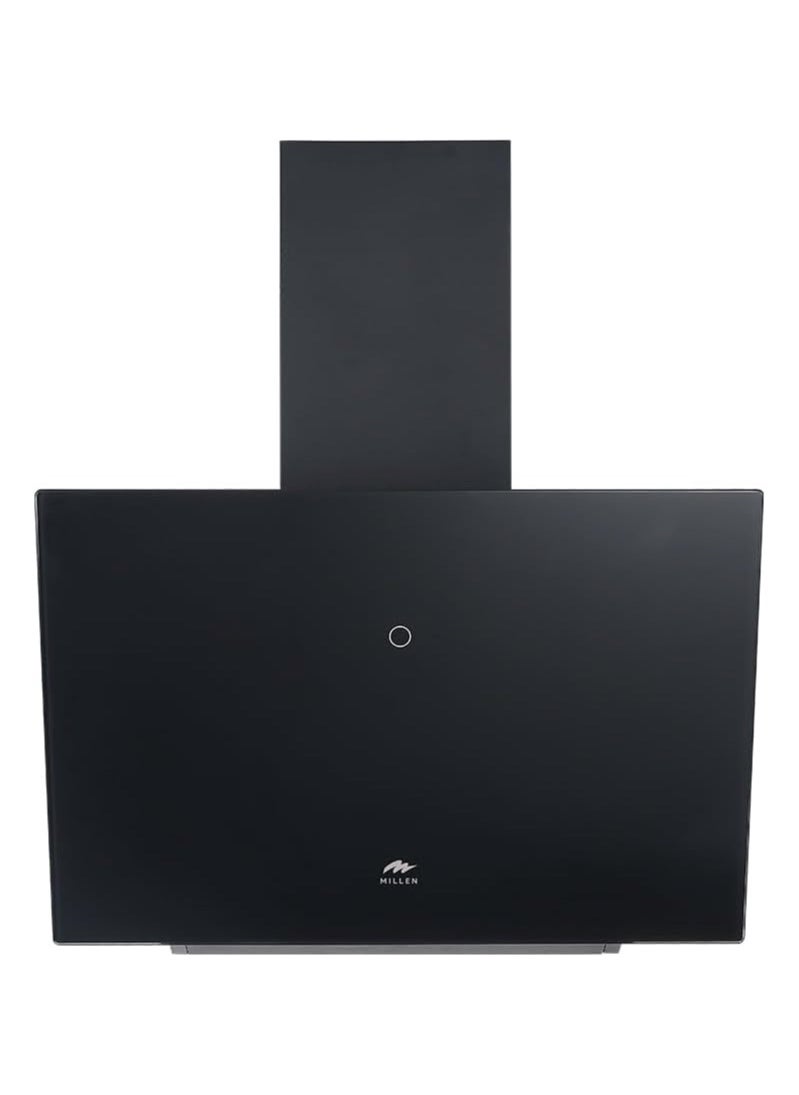 MILLEN 60cm Angled Range Hood Black Glass  - Image 1