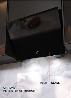 MILLEN 60cm Angled Range Hood Black Glass  - Image 5