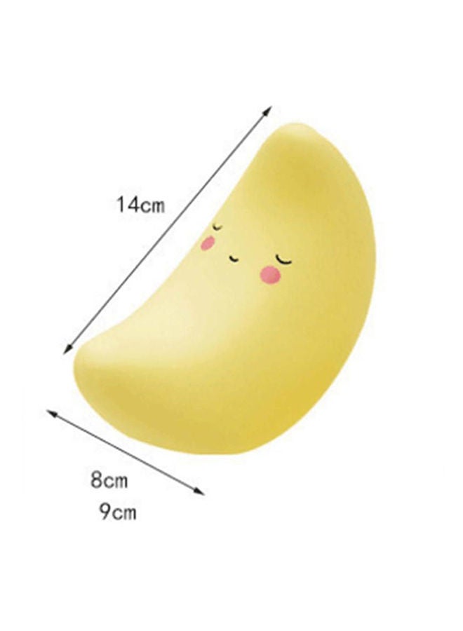 NIBEMINENT Moon Shaped LED Night Light Beige 13 x 9cm - Image 2