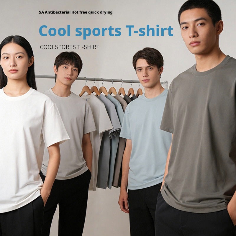 Men's 180G Cotton Round Neck Loose Fit Solid T-Shirt - Image 2