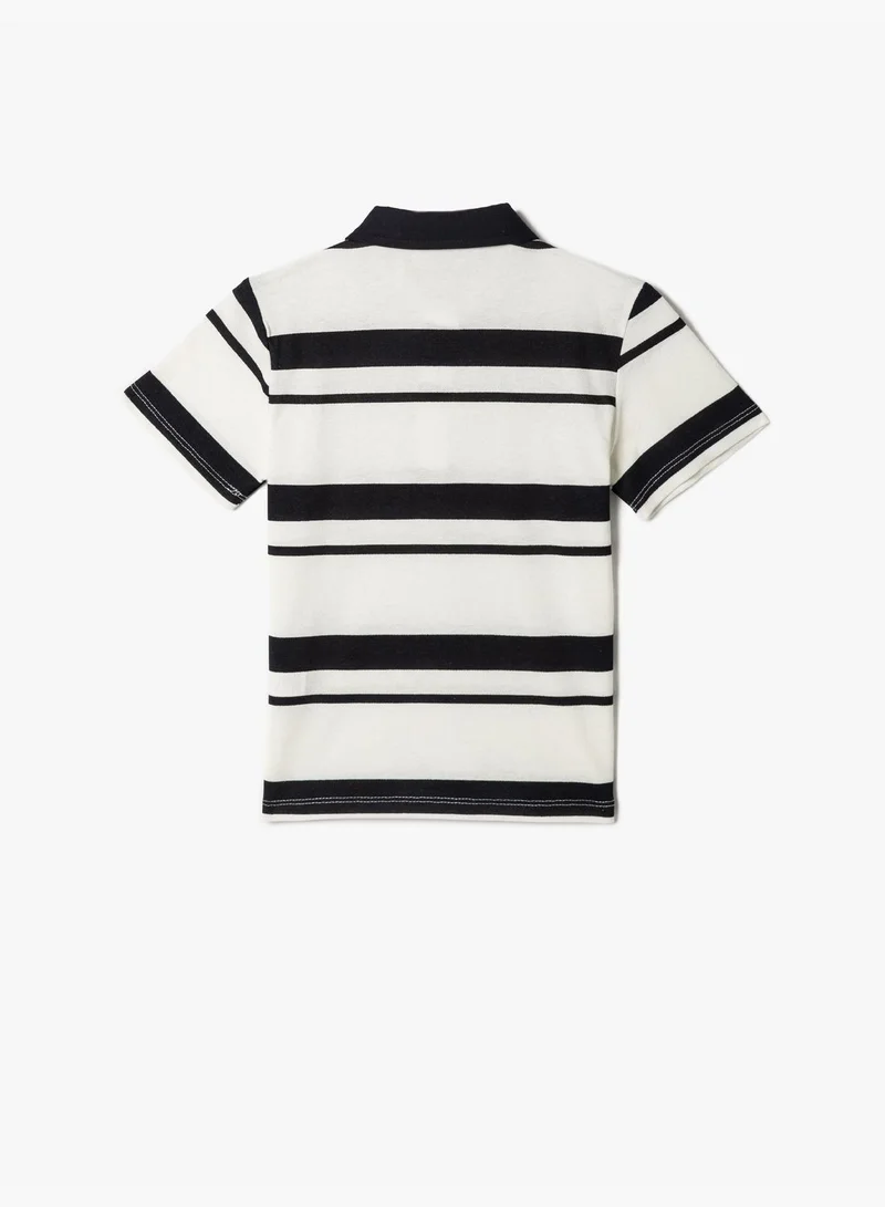 KOTON Polo Neck T-Shirt Short Sleeve Cotton
