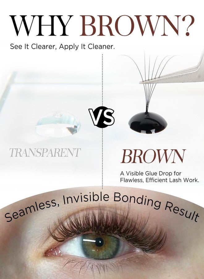 BEYELIAN Brown Eyelash Extension Glue 0.17fl.oz/5ml / 0.5 Sec Drying Time/Retention – 7-8 Weeks/Brown Adhesive/Professional Hypoallergenic Formaldehyde-Free Lash Extension Glue Supplies - Image 5