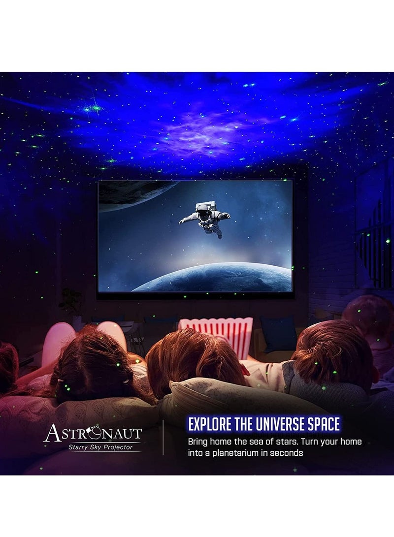 Star Projector Galaxy Night Light - Astronaut Starry Nebula Ceiling LED Projection Lamp with Timer, Remote Control, Adjustable Head Angle  - Image 4