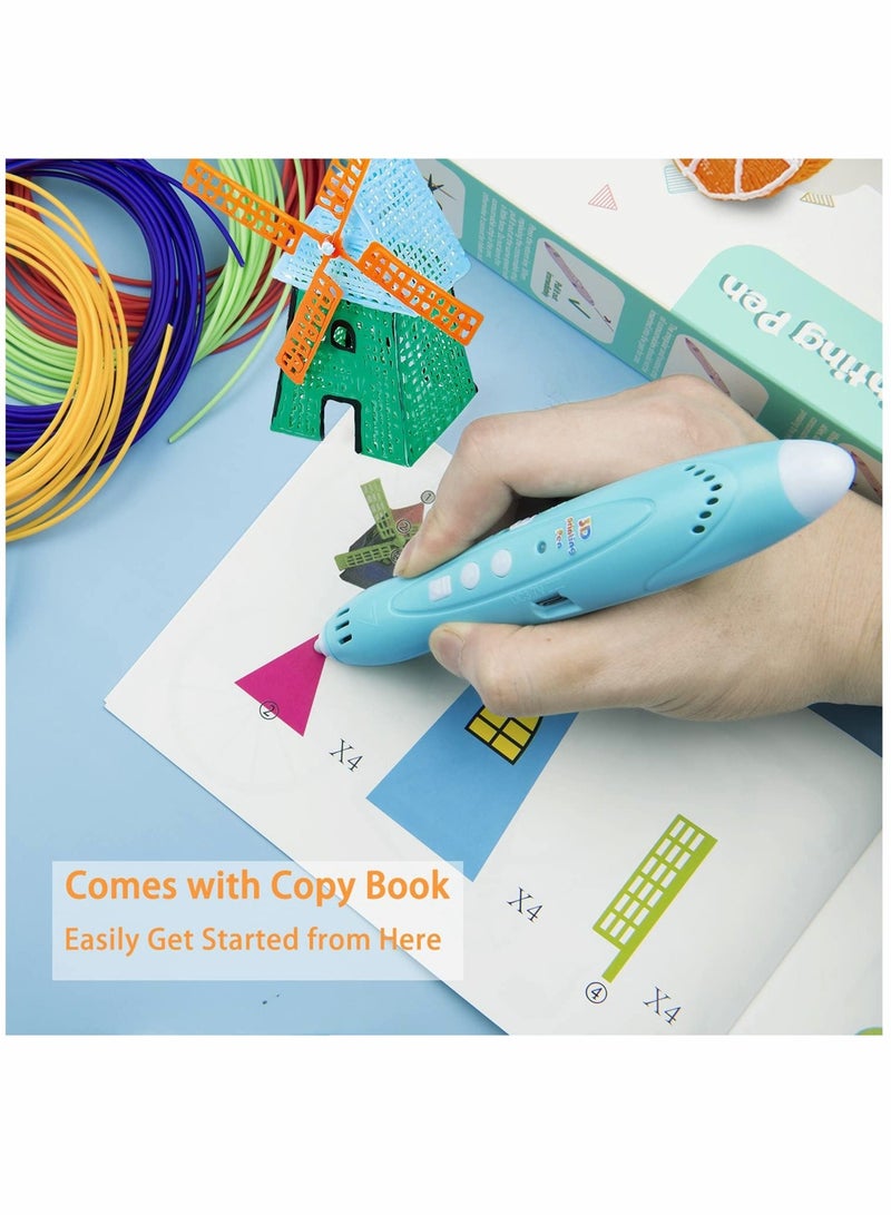 Captaintech 3D Pen for Kids Aged 4+, 3D Printing Pen for 3D Thinking Training, Wireless 3D Pen with 2 Feeding Speeds, Built-in Rechargeable Battery, 1.75cm PCL Filament is Included - Image 5