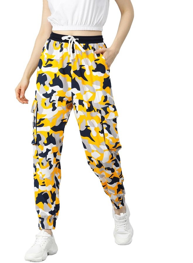 JUNEBERRY Women's Regular Fit Track Pants (Trouser_Yellow - Image 1