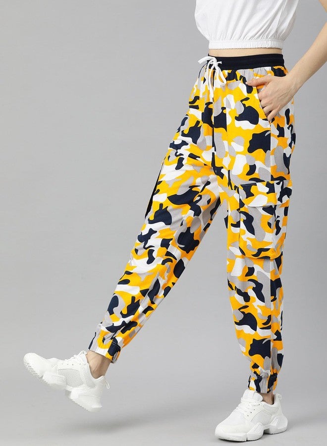 JUNEBERRY Women's Regular Fit Track Pants (Trouser_Yellow - Image 3