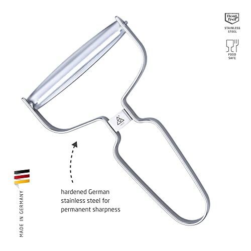 triangle Y-Peeler - 3.5 in (90 mm) - Stainless Steel Horizontal Serrated Blade - Peeler for Fruits & Vegetables - Ergonomic Handle - Dishwasher Safe - Made in Germany - Image 2