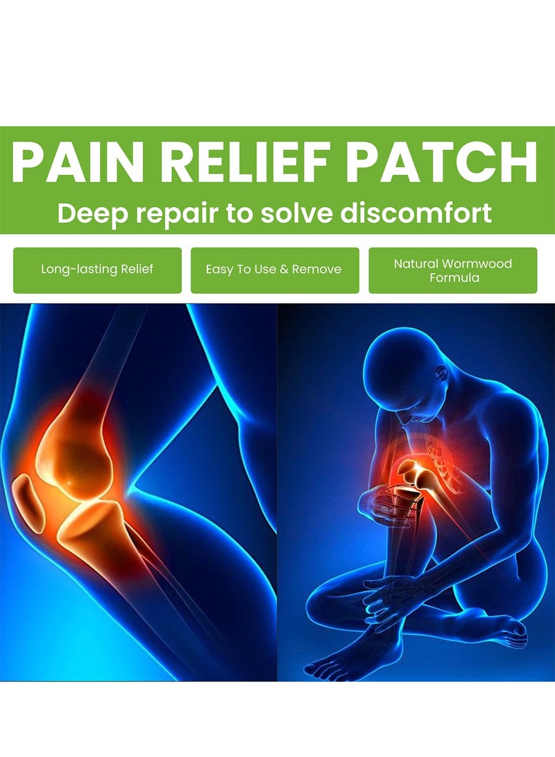 EELHOE لاصقة تسكين الآلام سريعة وطويلة الأمد لتسكين الآلام قوية وغير مزعجة وفعالة للركبة، لاصقات عشبية دافئة للركبة والظهر والرقبة والكتف 10 قطع/عبوة - Image 3