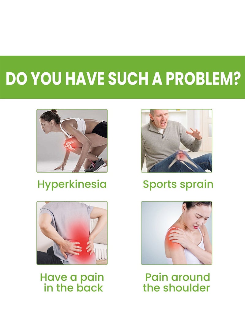 EELHOE لاصقة تسكين الآلام سريعة وطويلة الأمد لتسكين الآلام قوية وغير مزعجة وفعالة للركبة، لاصقات عشبية دافئة للركبة والظهر والرقبة والكتف 10 قطع/عبوة - Image 2