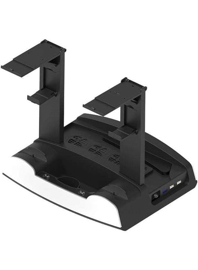 JYS-P5122 for PS5 Game Console Multifunctional Cooling Fan Base Digital CD-ROM Version Cooler USB HUB Disc Storage Holder - Image 1