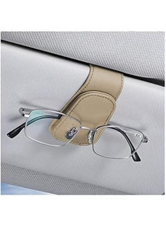 Leather Sunglasses Holder for Car Sun Visor, Magnetic Eyeglasses Hanger with Ticket Card Clip, Auto Interior Accessory for SUV Pickup Truck (Beige) - pzsku/Z059BDD7B4003E306A5C5Z/45/_/1739758032/93fbac09-754a-4f36-84bc-3270174e3a3e