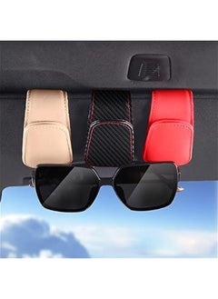 Leather Sunglasses Holder for Car Sun Visor, Magnetic Eyeglasses Hanger with Ticket Card Clip, Auto Interior Accessory for SUV Pickup Truck (Beige) - pzsku/Z059BDD7B4003E306A5C5Z/45/_/1739758052/8492b0fd-da24-49ce-822e-e7f756653868