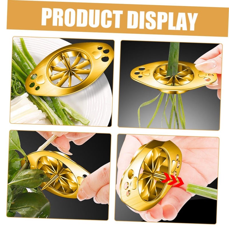 2 Pack Onion Slicer Shredder Scallion Tool Stainless Steel - Image 4