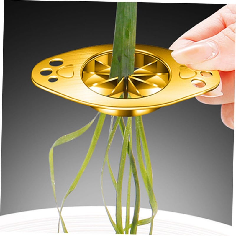 2 Pack Onion Slicer Shredder Scallion Tool Stainless Steel - Image 5