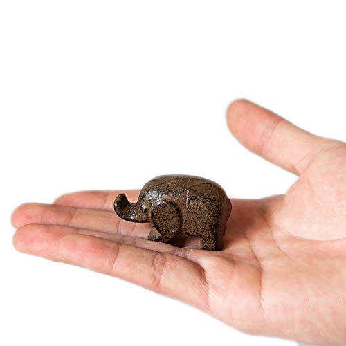 canjoyn Cast Iron Paperweight Garden Home Office Desk Decor Collection Animal Figurine (Elephant) - Image 1