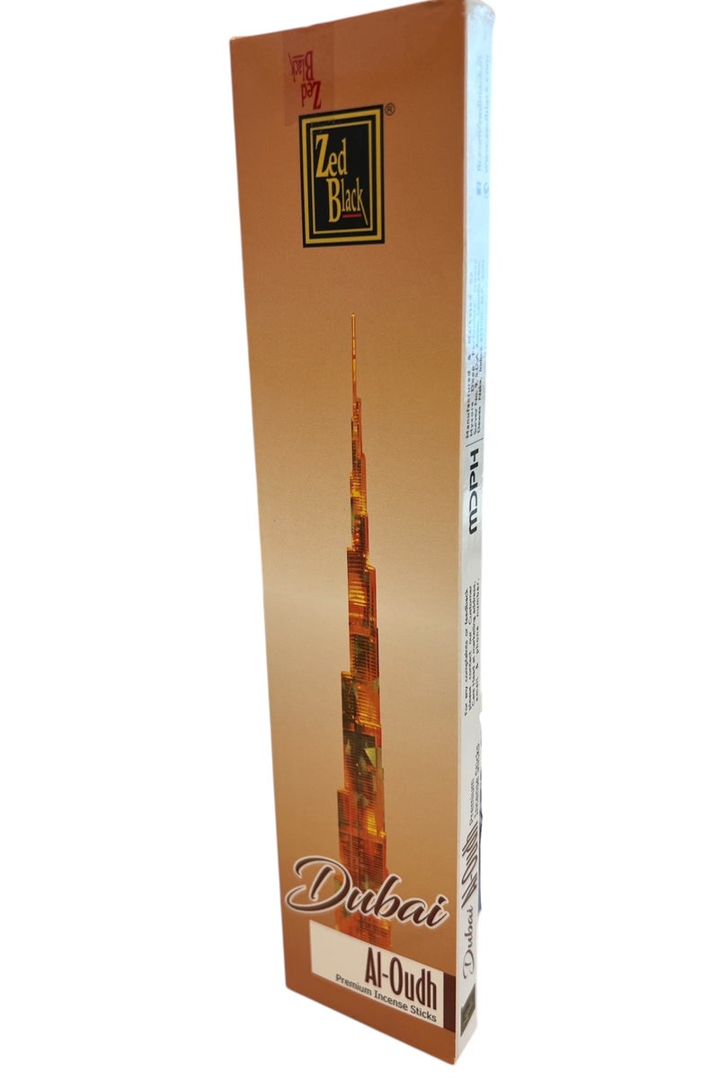 Zed Black Al-Oudh Premium Incense Sticks, Dubai Souvenir Gift Idea from UAE, Arabian Fragrance Bakhoor Oud Sticks for Office Home Yoga Meditation Relaxation, Presents for him her Women Men - Image 1